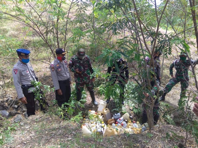 Satwil  Tim Gabungan Perbatasan RI-RDTL Amankan 265 Liter BBM Bersubsidi