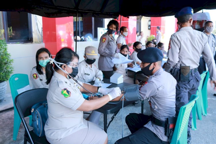 Jelang Hari Bhayangkara ke-74, Polda NTT Donorkan 100 Katong Darah