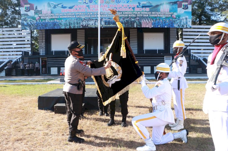 Dalam Rangka Hari Bhayangkara ke-74, Polda NTT Gelar Upacara Pencucian Pataka Satya Turangga Wirasakti