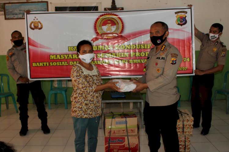 Dalam Rangka Hari Bhayangkara ke-74, Polda NTT Gelar Bakti Sosial Secara Serentak