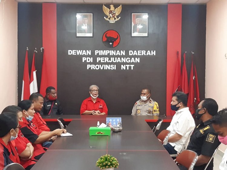 Jelang Pilkada 2020, Wakapolda NTT Kunjungi Sekretariat DPD PDI Perjuangan Provinsi NTT