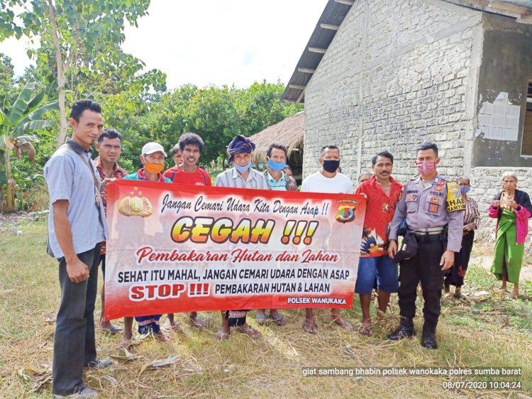 Antisipasi Kebakaran Lahan dan Hutan, Jajaran Polres Sumba Barat Gencarkan Sosialisasi Karhutla