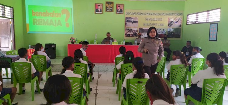 Sosialisasi Ops Bina Kusuma 2020, Sat Binmas Polres Belu Selipkan Pesan Protokol Kesehatan untuk Pelajar MPLS SMA Kristen