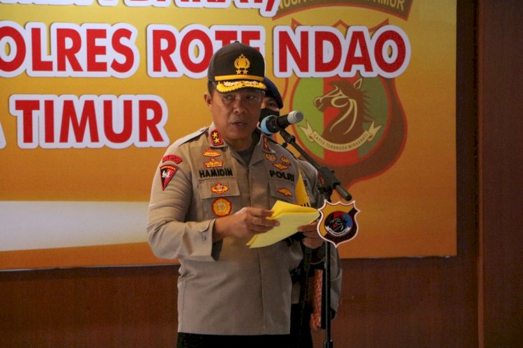 Kapolda NTT Pimpin Upacara Serah Terima Jabatan Empat Kapolres Jajaran Polda NTT