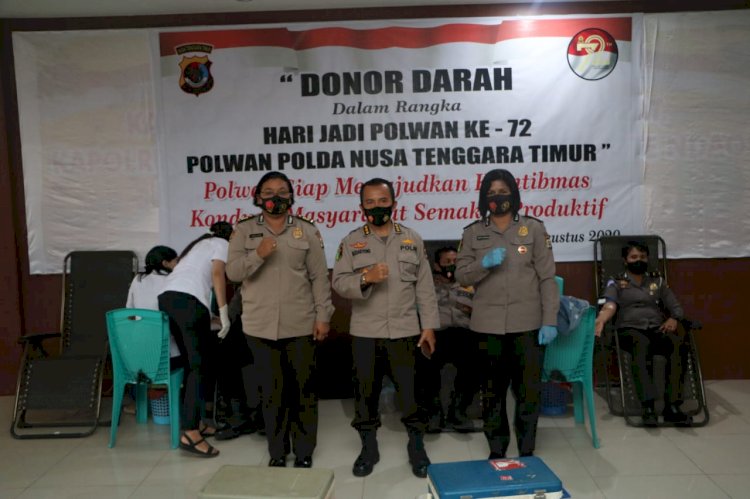 Dalam Rangka Hari Polwan ke-72, Polwan Polda NTT Gelar Donor Darah