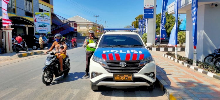 Penling di Jalur Ini, Sat Lantas Polres Belu Ajak Masyarakat Tertib Berlalu Lintas dan Patuhi Protokol Kesehatan