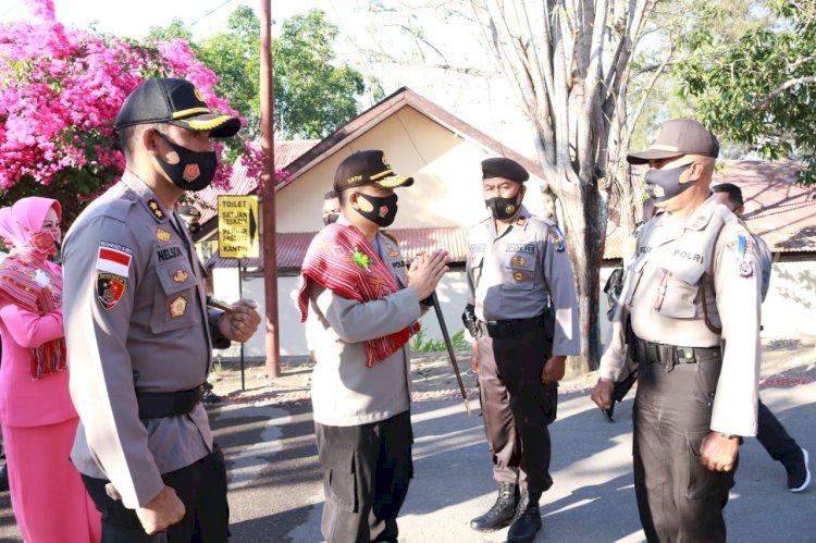 Polres TTU Sambut Kunjungan Perdana Kapolda NTT dan Ketua Bhayangkara Daerah NTT