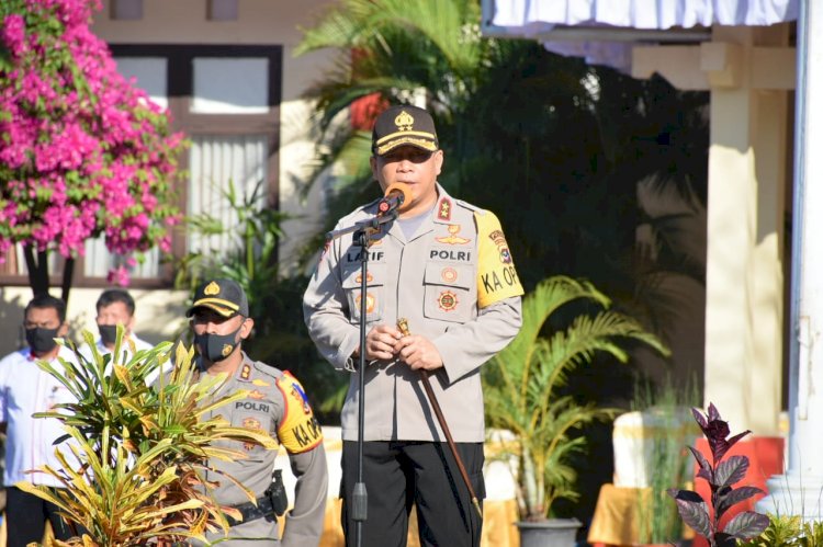 Cek Kesiapan Personil Dalam Pengamanan Pilkada Serentak 2020, Kapolda NTT Pimpin Apel Pagi di Polres TTU