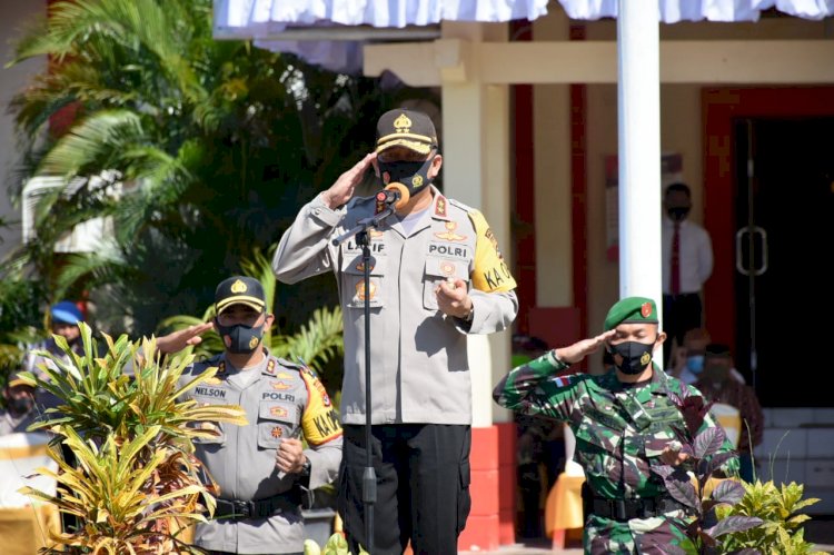 Kapolda NTT Pimpin Apel Kesadaran Memakai Masker di Polres TTU