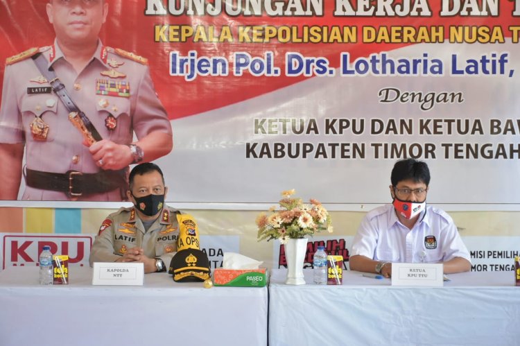 Cipta Kondisi Aman Jelang Pilkada Serentak 2020, Kapolda NTT Silaturahmi Ke Kantor KPUD TTU