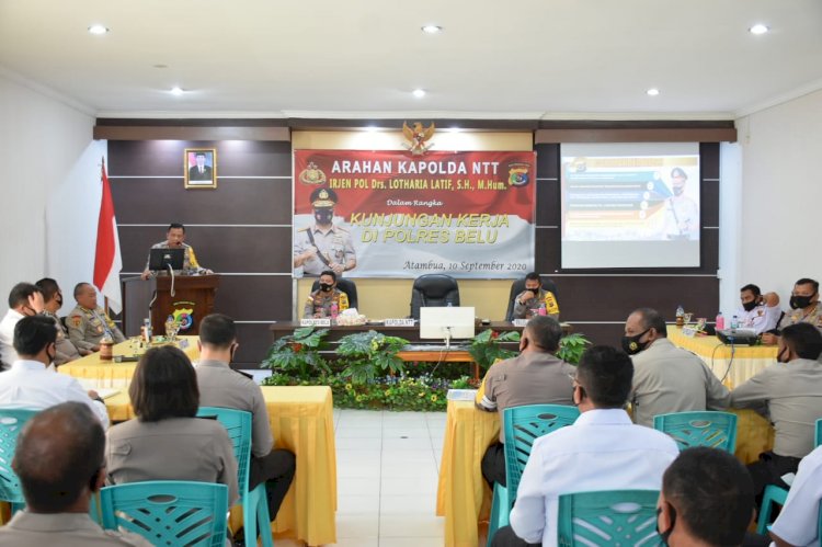 Gelar Tatap Muka Bersama Personil Polres Belu, Kapolda NTT : Jadikan Tugas Sebagai Bagian Ibadah Kita