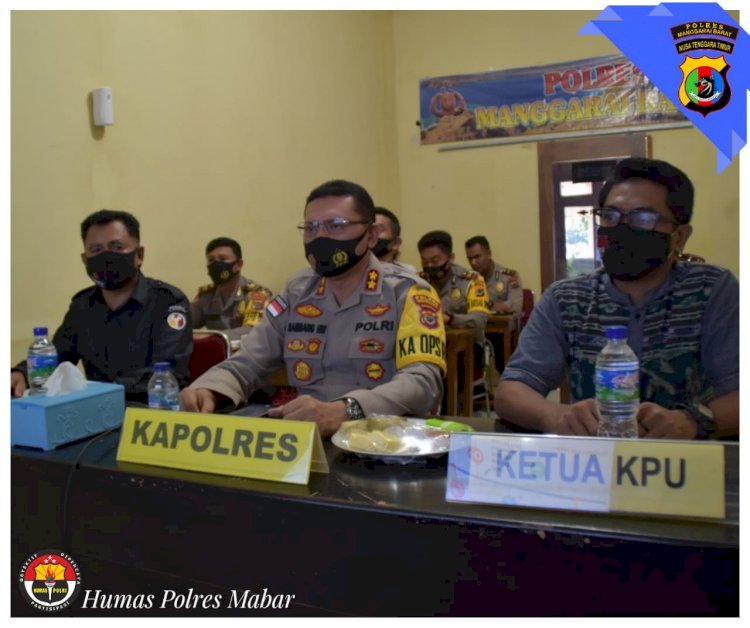 Siap Amankan Pilkada 2020, Polres Manggarai Barat Bersama KPUD Dan Bawaslu Ikuti Vicon Wakapolri