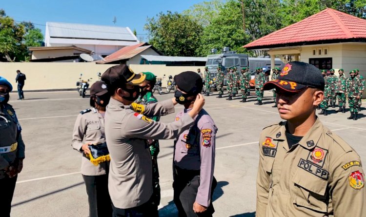 Gelar Apel Gabungan, Polres Belu Bersama Instansi Terkait Siap Disiplinkan Masyarakat Patuhi 3M