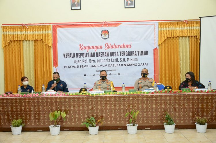 Kunjungi KPUD Manggarai, Kapolda NTT : Cepat dan Tepat Dalam Menangani Setiap Persoalan