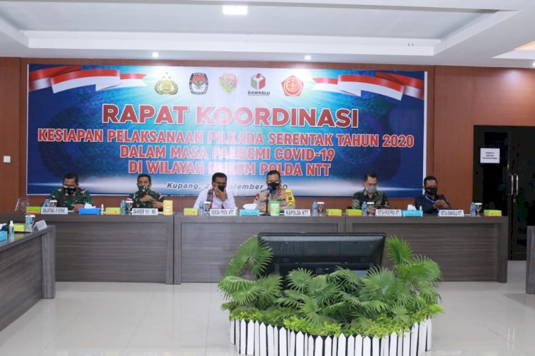 Pimpin Rakor Kesiapan Pilkada Tahun 2020, Kapolda NTT: Polri Akan Tindak Tegas Pelanggaran Pidana Pilkada