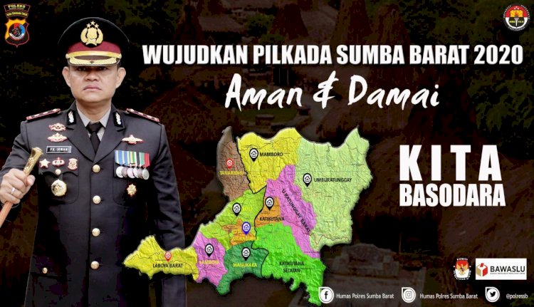 Pasang Stiker Maklumat Kapolri & Imbauan Kamtibmas di Posko Paslon Bupati & Wakil Bupati Sumba Barat, Kapolres Berharap Bisa Jadi Panutan