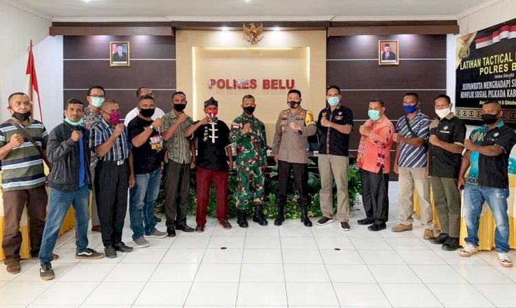 Jaga Harkamtibmas, Kapolres Belu dan Dandim Adakan Silaturahmi Bersama Dua Perguruan Pencak Silat