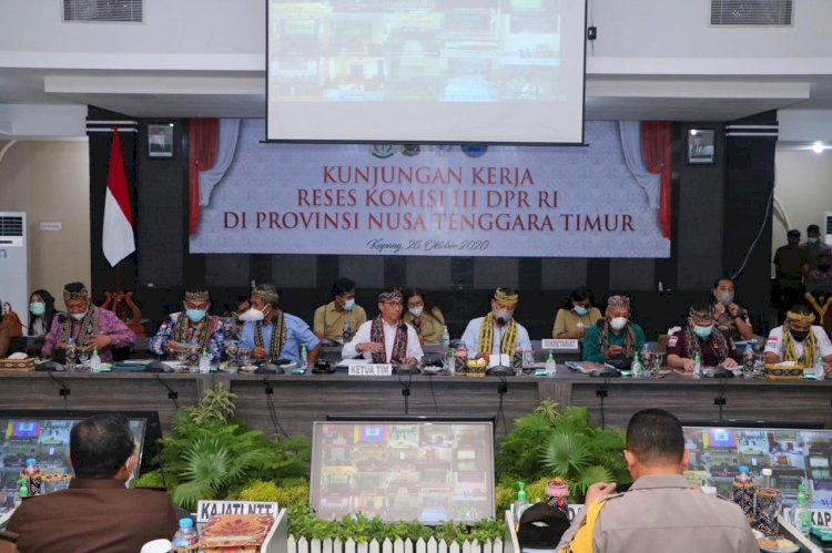 Komisi III DPR RI Melakukan Pertemuan Dengar Pendapat Bersama Kapolda NTT, Kejati NTT dan Kepala BNN NTT di Mapolda NTT