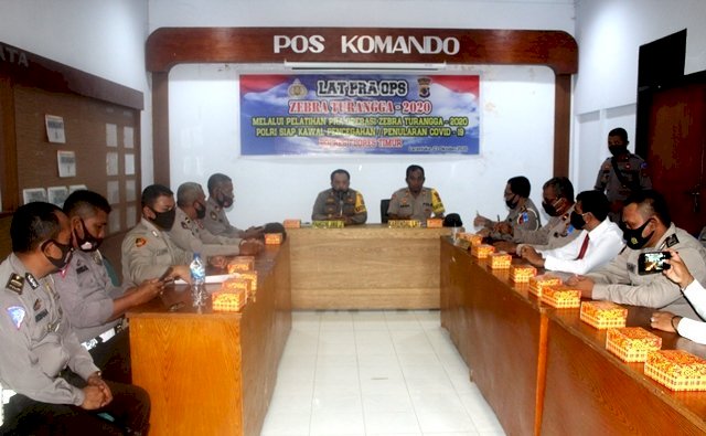 Ops Zebra Turangga 2020, Polres Flotim Gelar Lat Pra Ops