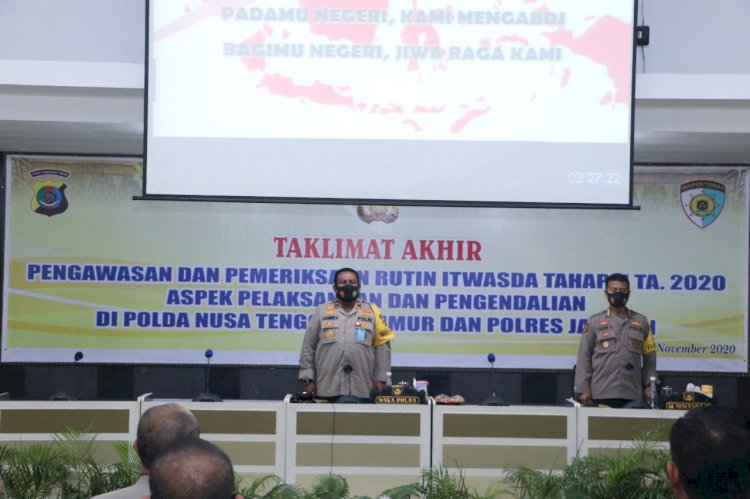 Wakapolda NTT Pimpin Kegiatan Taklimat Akhir Wasrik Rutin Itwasda Polda NTT Tahap II