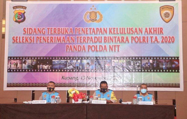 230 Peserta Seleksi Penerimaan Terpadu Bintara Polri T.A 2020 Tingkat Panda Polda NTT Dinyatakan Lulus