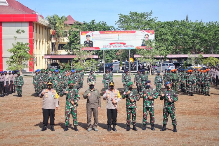 Apel Sinergitas TNI POLRI, Danrem 161/WS : Sinergitas TNI POLRI Harus Mengkristal dalam Pikiran, Perasaan dan Perbuatan