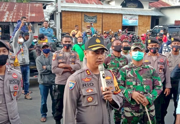 Kapolres Ngada Bersama Dandim 1625/Ngada, Himbau Massa Pendukung Tidak Berkumpul dan Konvei