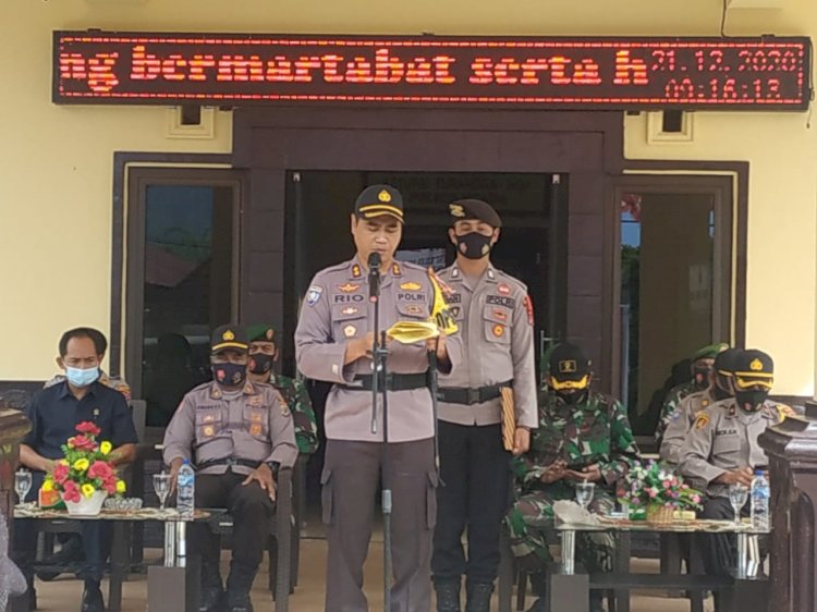 Kapolres Ngada Pimpin Apel Gelar Pasukan Operasi Lilin Turangga 2020