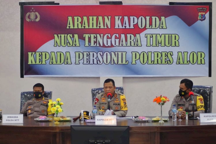 Kunker di Polres Alor, Kapolda NTT Ingatkan Anggota Untuk Antisipasi Kejahatan Akhir Tahun Dengan Mengambil Langkah-Langkah Proaktif dan Aplikatif