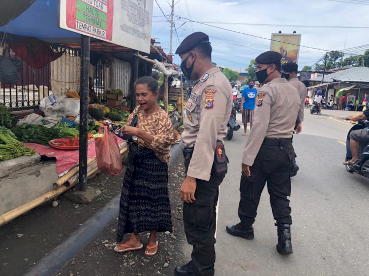 Polres Ende Gencar Lakukan Imbuan Prokes Pada Masyarakat