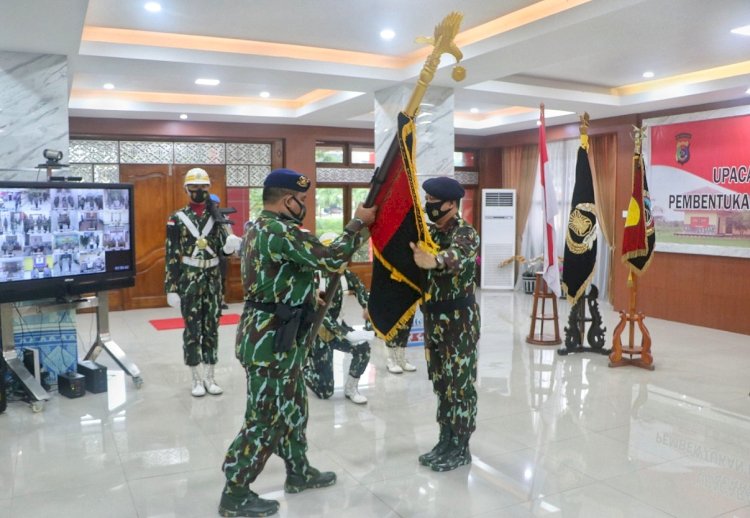 Kapolda NTT Pimpin Upacara Peresmian dan Pengukuhan Pembentukan Batalyon C Pelopor Satbrimobda NTT