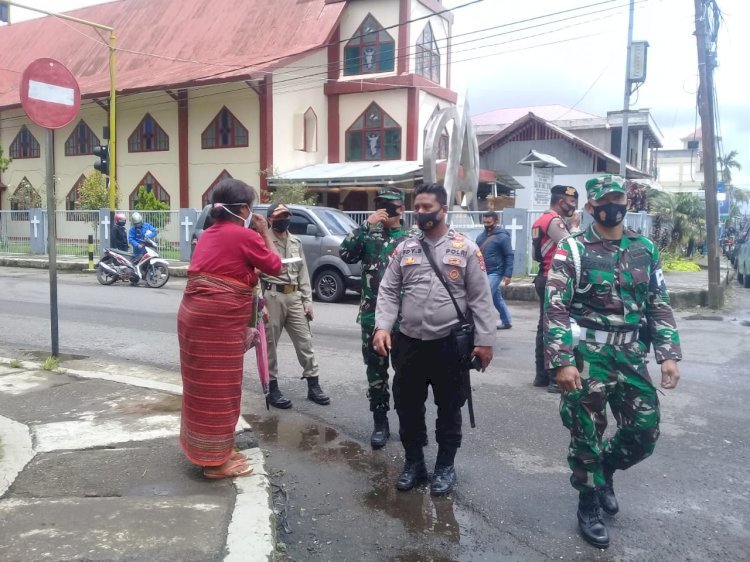 Giat Polres Manggarai Dan Kodim 1612 Dalam Upaya Pencegahan Penyebaran Virus Covid - 19