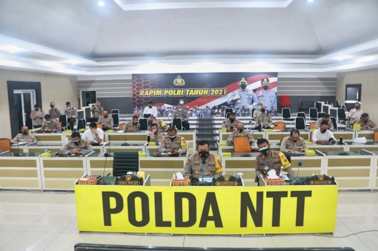 Kapolda NTT dan Pejabat Utama Ikuti Rapim Polri Hari Kedua