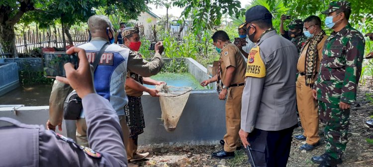 Kapolres Sabu Raijua Launching Kampung Tangguh dan Peletakan Batu Pertama Pos Pantau Covid-19 di Desa Loboaju