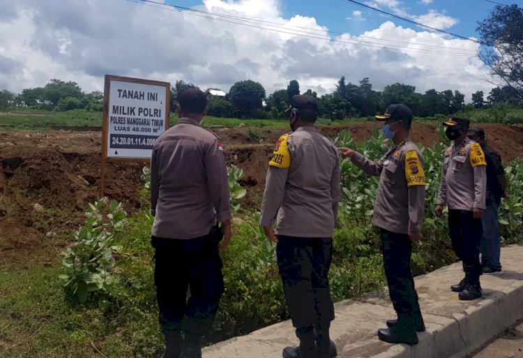 Irwasda Polda NTT Cek Lokasi Tanah Pembangunan Polres Manggarai Timur