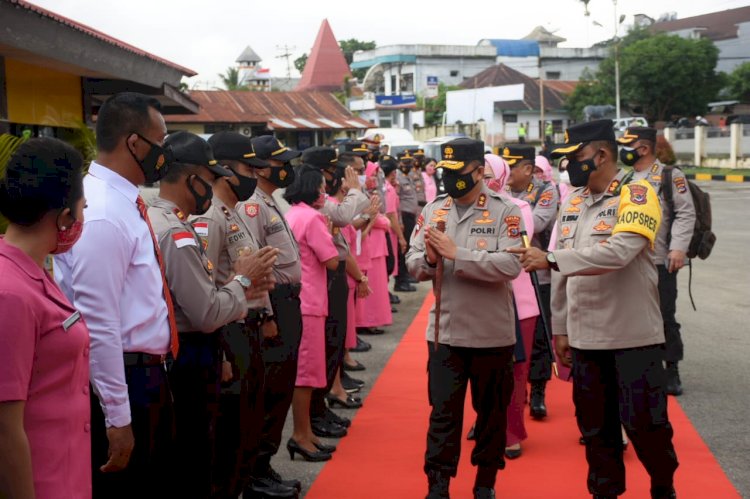 Polres Sumba Barat Sambut Kunjungan Kerja Kapolda NTT Bersama Rombongan