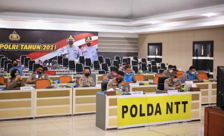 Kesiapan Pelaksanaan Penerimaan Terpadu Anggota Polri T.A. 2021, Biro SDM Polda NTT Gelar rapat Bersama As SDM Kapolri