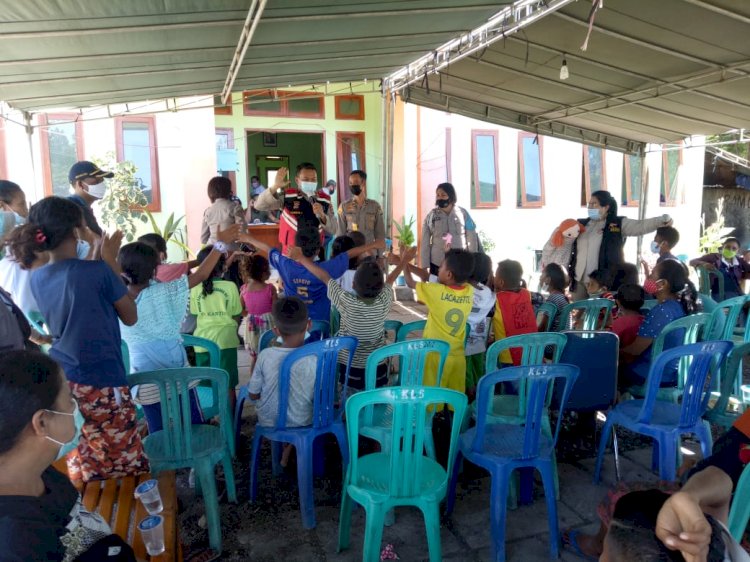 Bantu Pulihkn Psikologi Warga, Polri Kembali Terjukan Tim Trauma Healing di Lembata