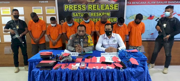 Polres Flotim Ungkap Tujuh Orang Tersangka Kasus Pencurian di Waiwerang