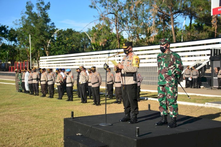 Pimpin Apel Gelar Pasukan Ops ketupat Ranakah Tahun 2021, Kapolda NTT Imbau Masyarakat Tidak Lakukan Takbir Keliling