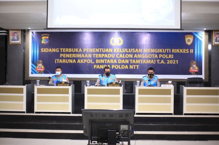 Wakapolda NTT Pimpin Sidang Terbuka Penentuan Kelulusan  Mengikuti Rikkes II Penerimaan Terpadu Anggota Polri Taruna AKPOL T.A. 2021