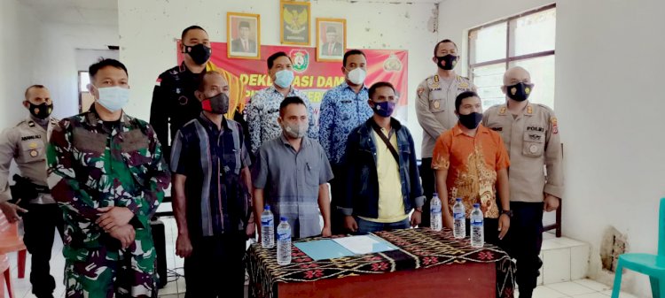 Hadiri Deklarasi Damai di Wewewa Barat, Karoops Polda NTT Minta Pilkades Berjalan Aman, Damai dan Berkualitas