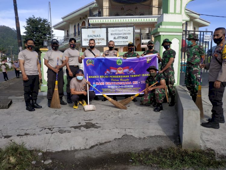 Sinergitas TNI-POLRI Ngada Gelar Bakti Religi Sambut Hari Bhayangkara Ke-75