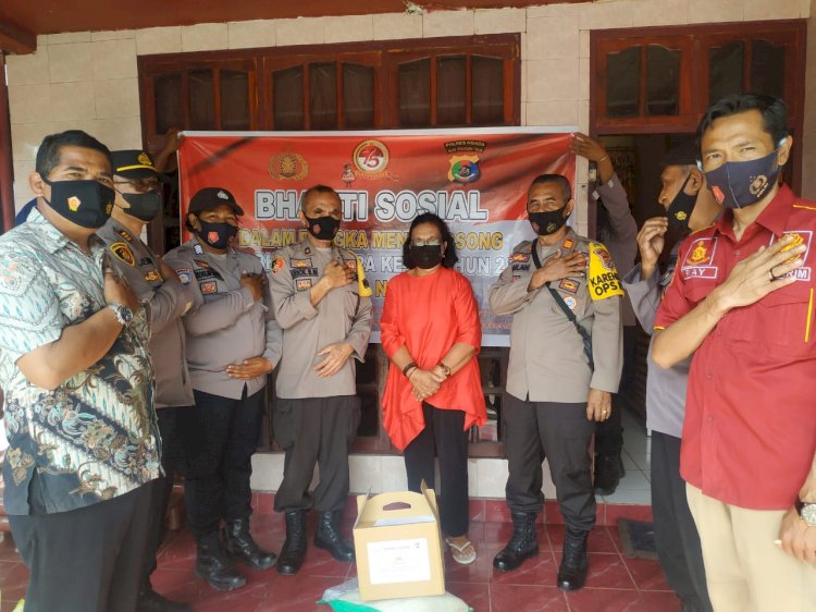 Kapolres Ngada Bersama Perwira Polres Ngada Anjangsana Ke Purnawirawan dan Warakawuri Polri