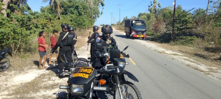 Jelang PSU Pilkada Sabu Raijua, Personel BKO Polda NTT Tingkatkan Kegiatan Patroli