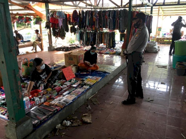 Polsek Pantar Melaksanakan Patroli dan Himbauan Cegah Covid - 19