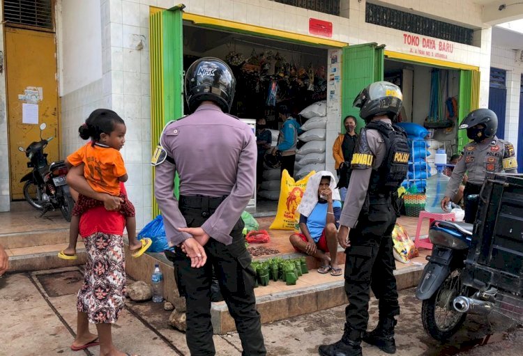 Angka Covid-19 Melonjak, Sat Samapta Polres Belu Ingatkan Masyarakat Disiplin Terapkan 5 M