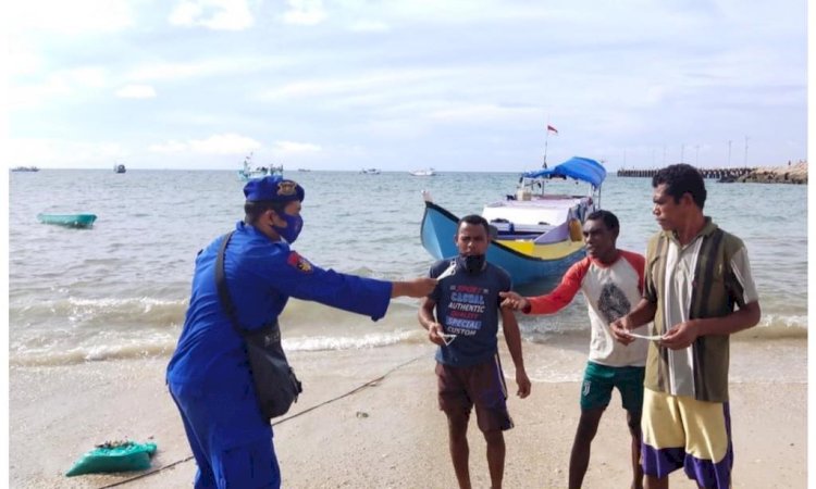 Patroli dan Sambang Nusa di Daerah Pesisir, Ditpolair Polda NTT Ajak Masyarakat Patuhi 5 M dan 3 T