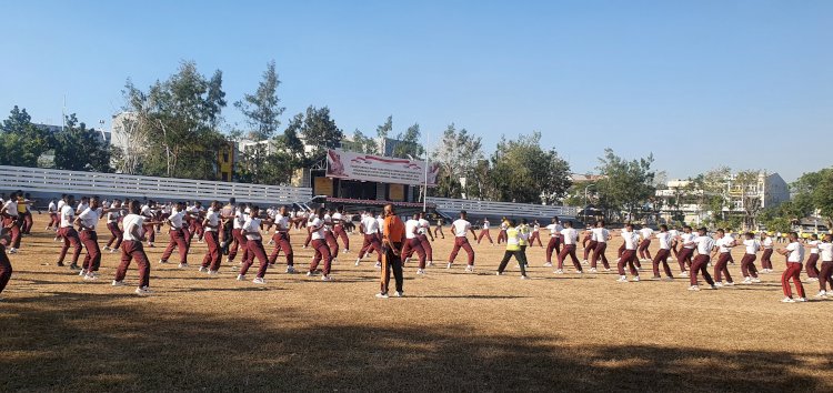 Ditsamapta Polda NTT Asah Kemampuan 230 Bintara Remaja Melalui Latihan Beladiri Polri