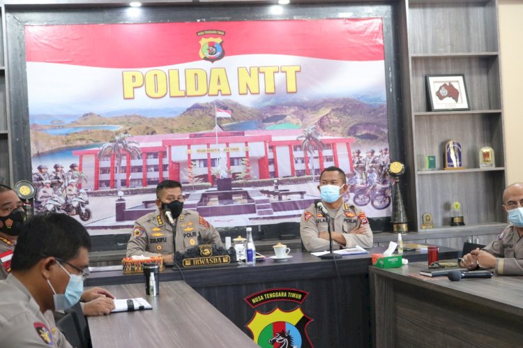 Pimpin Rapat Anev Mingguan, Irwasda Polda NTT Minta Polres Jajaran Bantu Tiga Polres yang wilayahnya Diberlakukan PPKM level 4